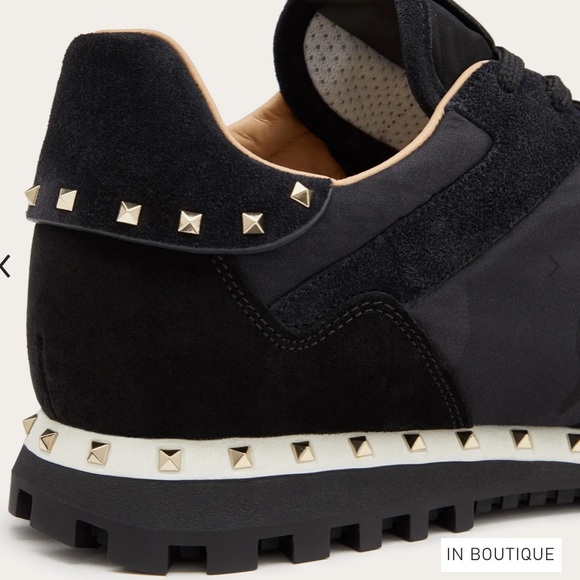Valentino Camouflage Studded Sneaker Black White - Picture 4 of 4